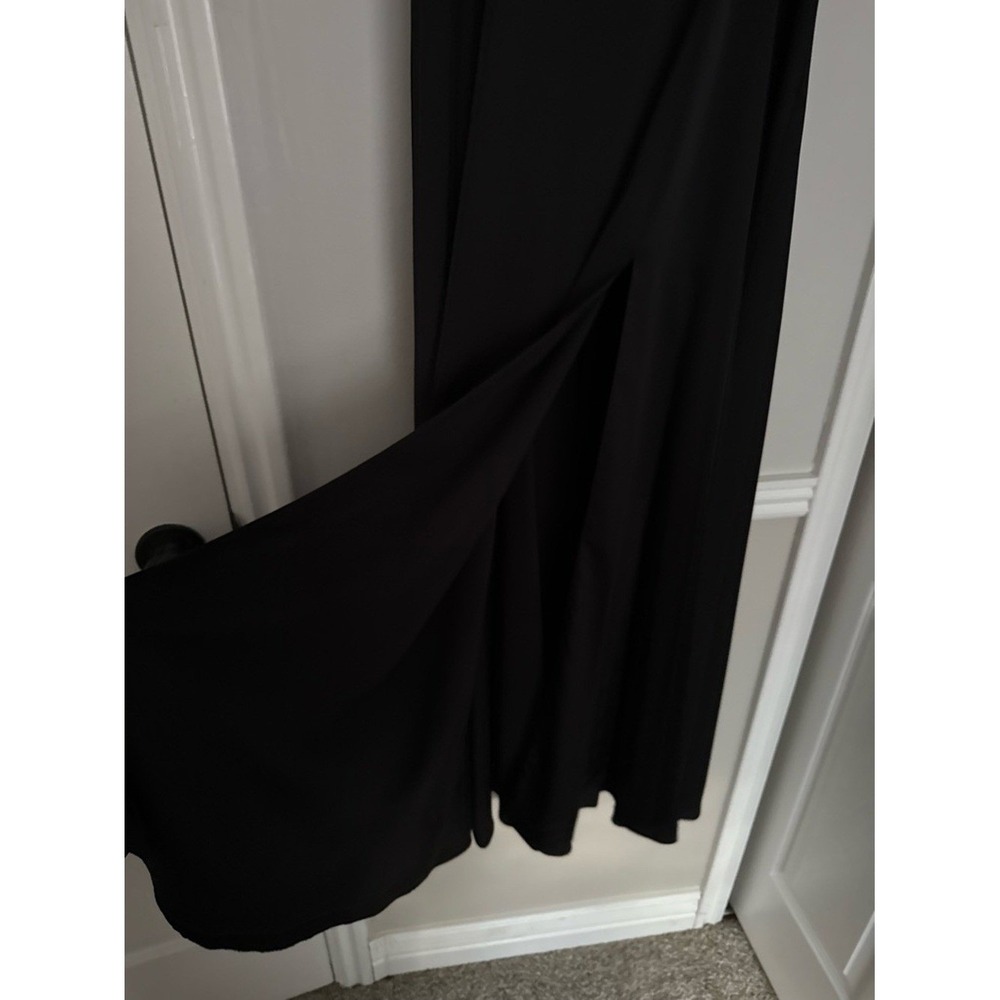 Azazie Black Bridesmaid Dress A2 XS Floor Length Formal Gown Wedding - Picture 4 of 5